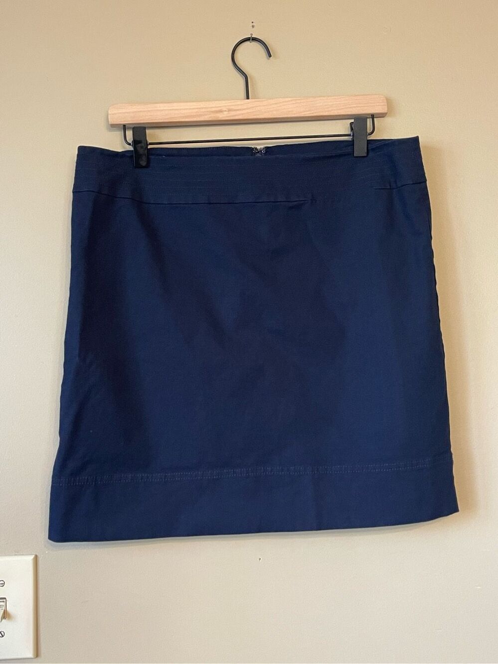 Talbots Women’s Navy Blue Cotton Lined Skirt Petite 14